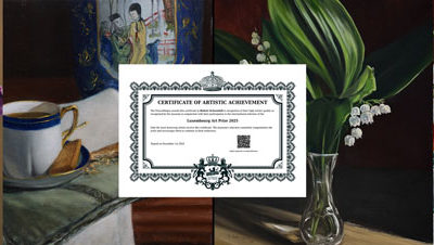 Luxembourg Art Prize – Certificate of Artistic Achievement